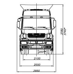 Седельный тягач КАМАЗ 5490-022-87(S5) чертеж 2